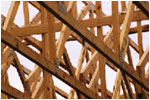 Wooden frame of house picture